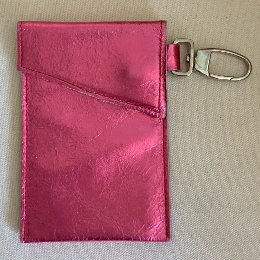 Avery Griffin Pink Metallic Leather Coin Purse